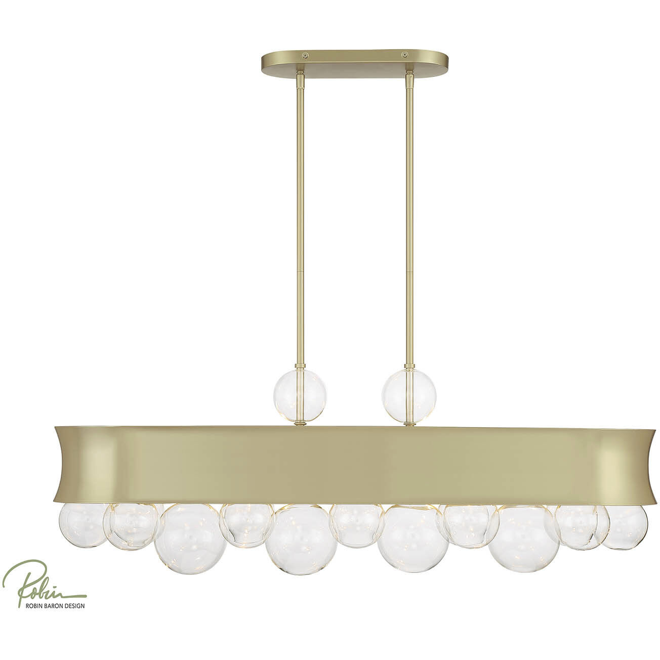 Verdi Square 6 Light 38.75 inch Soft Gold With Gold Leaf Island Light Ceiling Light